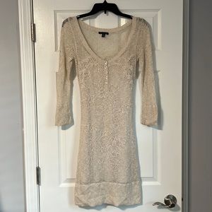 Cream Lace American Eagle Sweater Dress